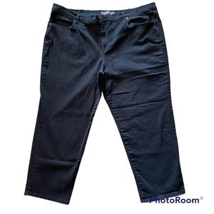 Gloria Vanderbilt Amanda Black Classic Relaxed Fit High Waist Jeans Size 24W